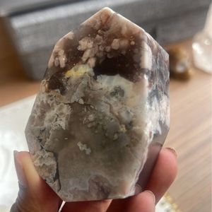 Black and Green Flower Agate Freeform